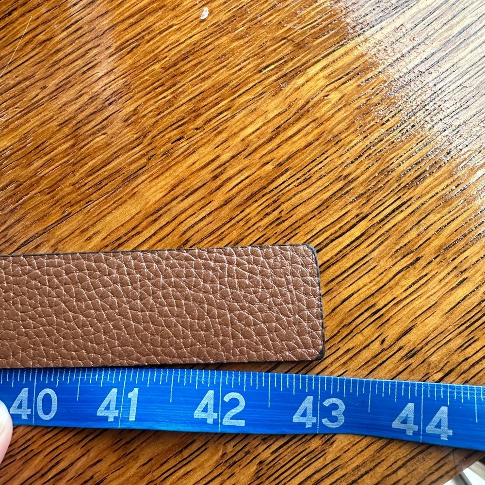 Michael Kors Black Monogram Belt with Gold MK Buckle - Picture 4 of 4